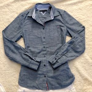 Long sleeve denim shirt